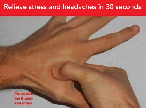 Kurer hodepine og stress med akupressur