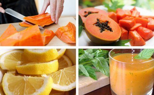 Smoothie med sitron og papaya for magen Smoothie med sitron og papaya for magen