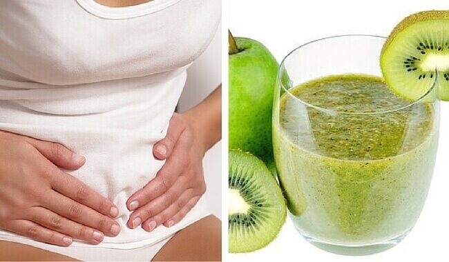 Smoothie med pære og kiwi for å behandle oppblåsthet Smoothie med pære og kiwi for å behandle oppblåsthet