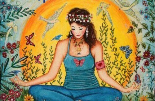 kvinne-i-lotus-stilling