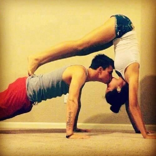 par utøver yoga