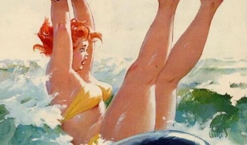 Kvinne faller i havet