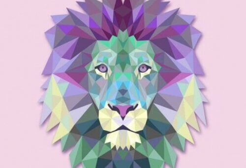 Fargerik løve