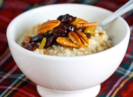 Havregryn med nøtter