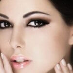 Kvinne med flotte øyne