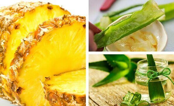Aloe vera og ananas