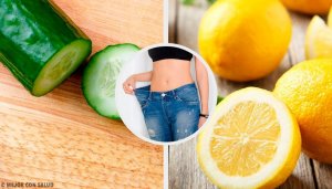 Slankende smoothie med agurk, sitron og mynte