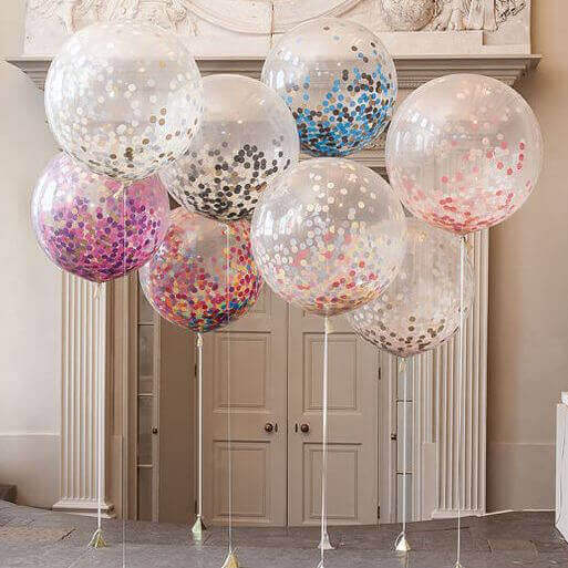 Ballonger med konfetti