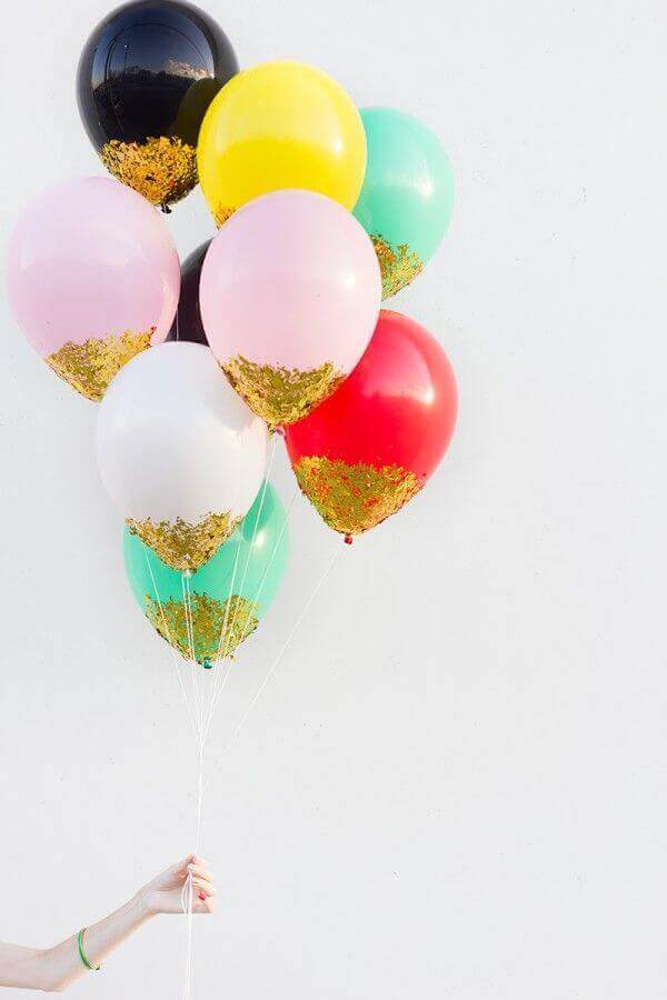 Ballonger med glitter