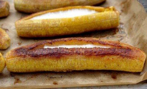 Stekte modne kokebananer