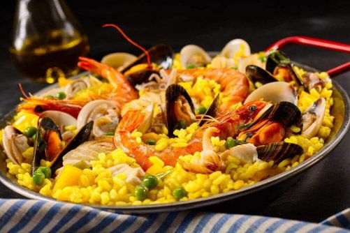Paella med skalldyr