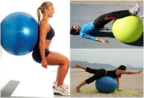 5 øvelser for setemuskler med hjelp av en treningsball