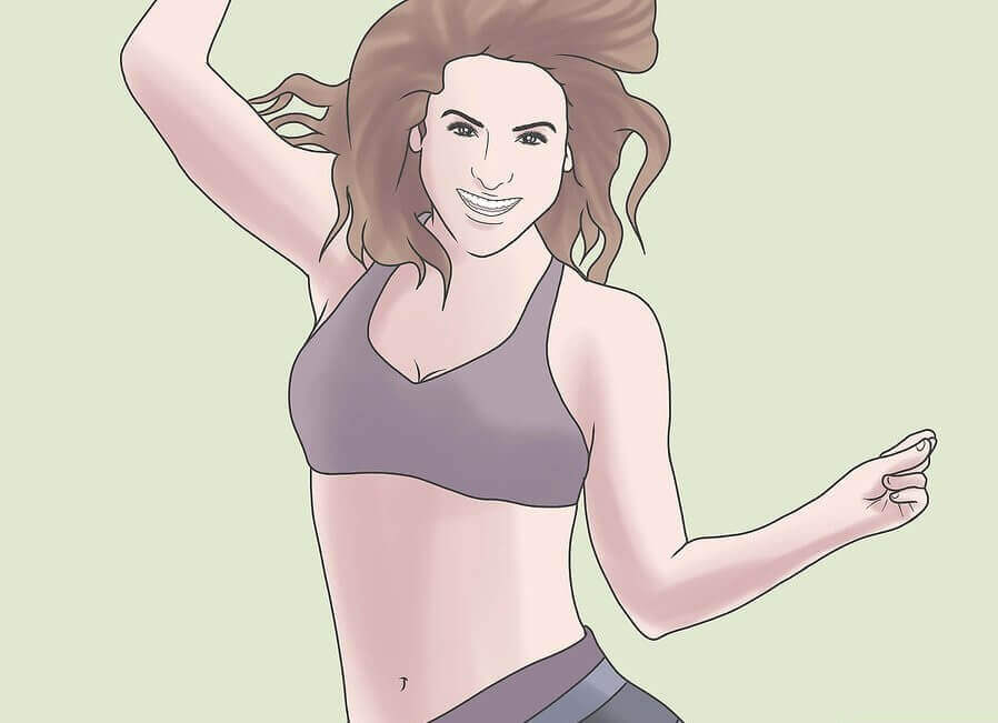Kvinne danser og trener