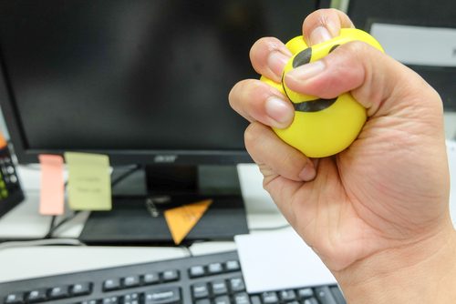 Stressball på kontoret