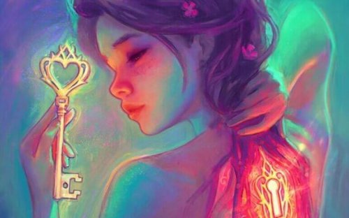 Fe holder en nøkkel