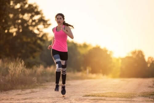 jogging i naturen