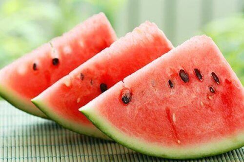 Skivet vannmelon.