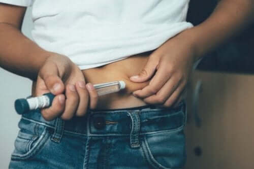 Barn med diabetes type1.