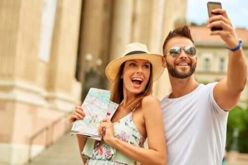 Par på bryllupsreise