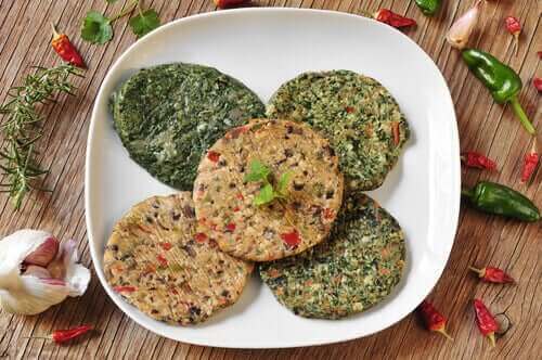 Hamburgere med tofu.