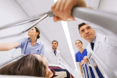 En pasient med Addisons sykdom på sykehuset.