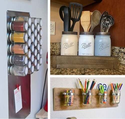 Syltetøyglass til oppbevaring