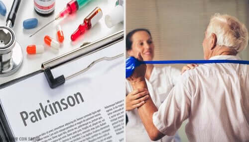 En person med Parkinson som er under behandling.