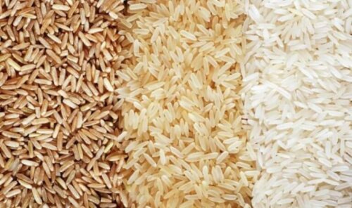 Tre forskjellige typer ris