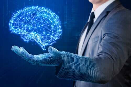 Illustrasjon av hjerne.