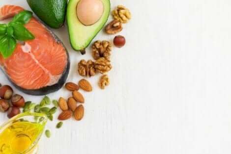 Matvarer med Omega 3-fettsyrer.