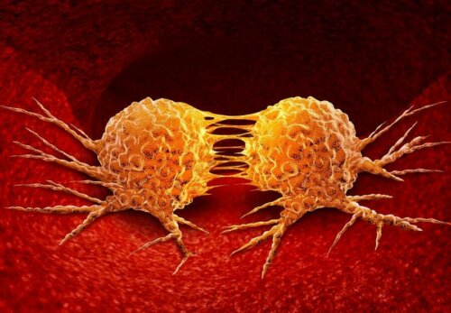 Kreftceller som utvikler seg.