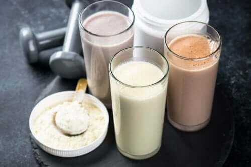 Proteinshake og proteinpulver