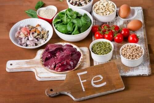 Mat med mye jern.
