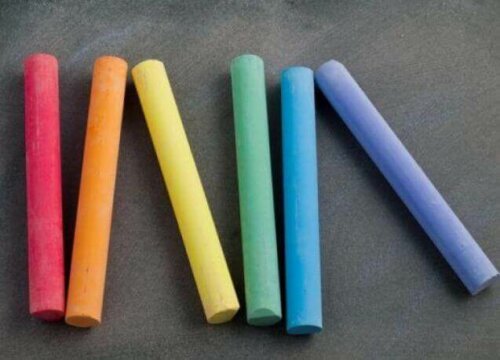 Kritt i forskjellige farger