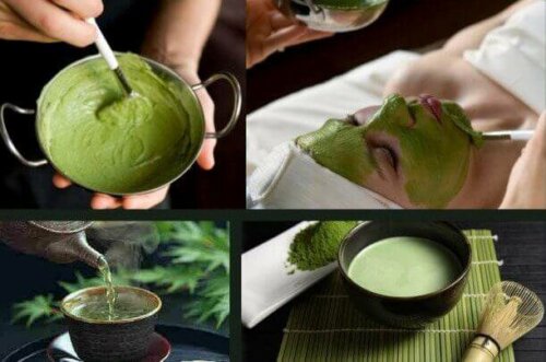 Ansiktsmasker av grønn te mot hudproblemene dine