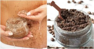 Peeling for strekkmerker med kaffe og kokosnøttolje