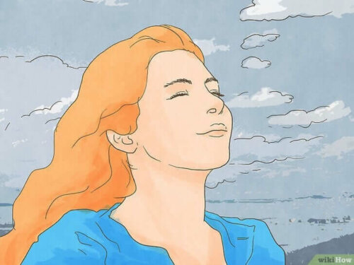 Kvinne i frisk luft.