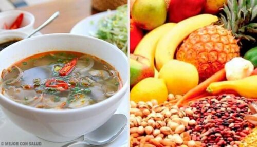 Forskjellige matvarer med mettende effekter