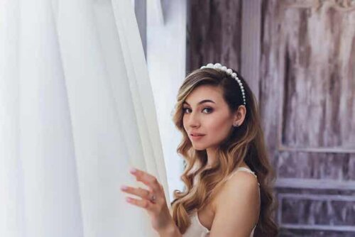 En brud på bryllupsdagen.