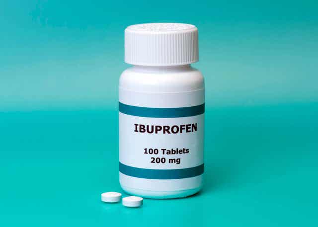 En ibuprofenflaske